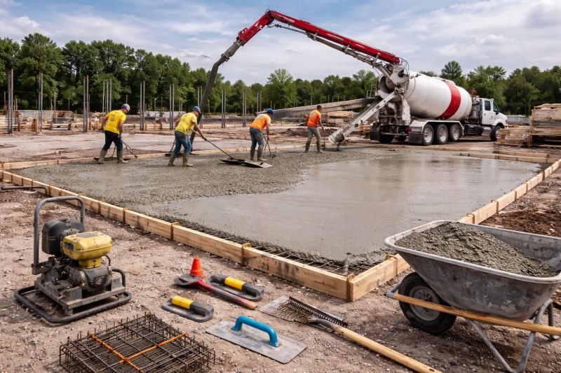 Commercial Slab Construction in Fredericksburg, TX