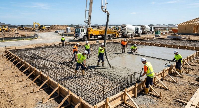 Foundation Slab Construction in Kerrville, TX